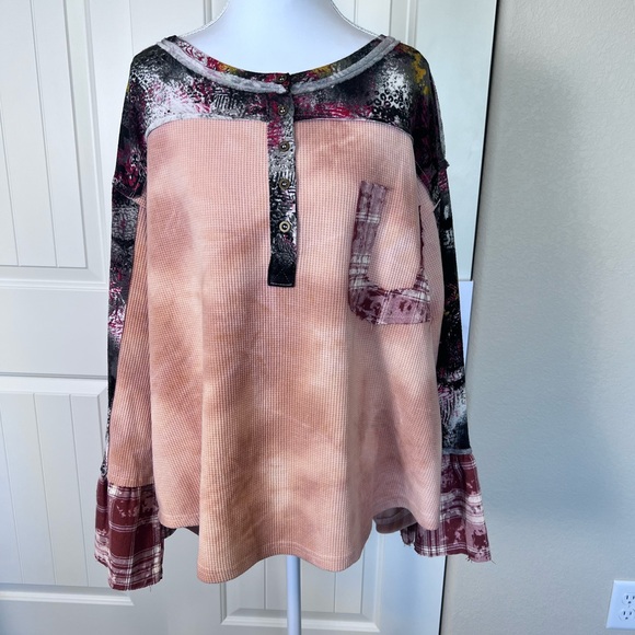 POL Star Oversized Flared Sleeve Boho Comfy Top Sz Small but could fit M / L too - Picture 7 of 10
